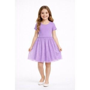Wonder Nation Mystic Purple Tulle Dress Medium (7-8) New NWT‎